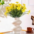 thumbnail image 6 of Artificial Flowers Bouquet Plastic Fake Plants 14 inch, UV Resistant Outdoor Indoor Faux Flower Bush for Home Garden Patio Holiday Decorations, 6 of 6