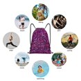 thumbnail image 6 of Daiia Colourful Glitter Pattern Drawstring Backpack, Gym Bag, Lightweight Backpack, Water-Resistant Bag Travel Sports Backpack, Fitness Bag, Yoga Bag-Medium, 6 of 6
