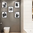 thumbnail image 4 of 6pcs Home Decor Canvas Painting Wall Art Print Bathroom Wash Hanging Painting Artwork 7.9x9.8in, 4 of 8