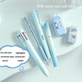 thumbnail image 3 of 6Pcs Student Stationeries Set with Retractable Gel Pen Multicolored Pen Eraser Pencil Marker White out Correction Tape, 3 of 10