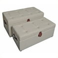 thumbnail image 1 of International Caravan Ensemble de 2 Bancs de Rangement en Tissu Touffeté Charlotte, 1 of 1