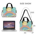 thumbnail image 3 of FORMRS 16" Laptop Bag Carrying Sleeve Case with Handle Travel Shoulder Briefcase, Retro Blue Rainbow, 3 of 8