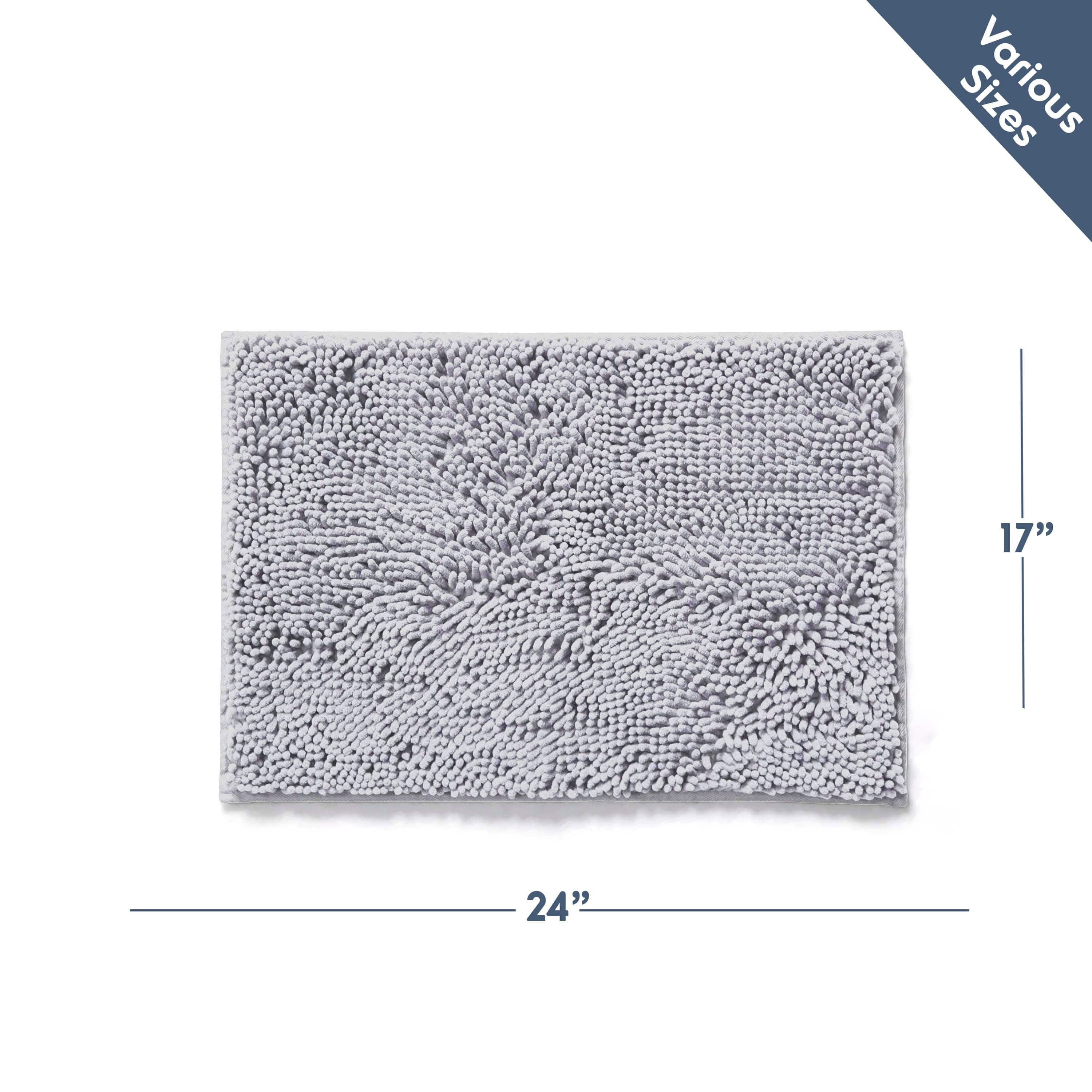 LammaLoe Bath Rug, Chenille Bathroom Rug, Absorbant Bath Mat For Bathroom Decor, Shower Mat 17x24 & 20x32 Pack