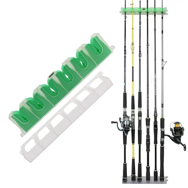 Fishing Fishing Pole Mount, Fishing Rod Holders for Garage, Vertical Green
