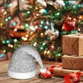 thumbnail image 6 of Balery Silver Glitter Pattern Santa Hat Christmas Hat Funny Christmas Hat Christmas Knitted Beanie Hat For Kids, 6 of 6