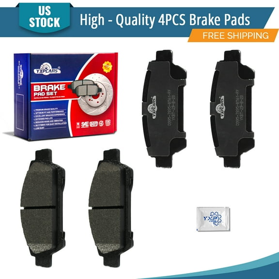YXPCARS D995: 4PCS Rear Ceramic Brake Pads for Toyota Sienna 2004-2010 4-Wheel Disc Brakes