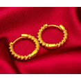thumbnail image 3 of NuoTaiTec Lady's Hoops Earrings 23k Gold Plated, 3 of 7