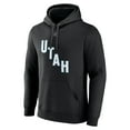 thumbnail image 2 of Men's Fanatics Nick Schmaltz Black NHL Utah Authentic Stack Name & Number Tri-Blend Pullover Hoodie, 2 of 3
