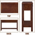thumbnail image 2 of LKTART 52" Fluted Console Table with 3 Drawers & Open Shelf, Retro Entryway Sofa Table, Solid Wood Legs for Living Room Hallway Foyer, Espresso, 2 of 9