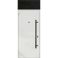 thumbnail image 3 of Front Exterior Prehung Steel Door / Deux 6072 Black Enamel / Top Exterior Window Sidelite / Entry Metal Modern Painted W36" x H80+16" Right hand Inswing, 3 of 6