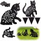 thumbnail image 1 of Adorno de jardín para gatos 3 unidades JAMW diseño hueco de metal, 1 of 5