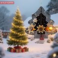 thumbnail image 3 of Stylish Metal Hanging Christmas Tree Wind Spinner - Festive Garden Decoration with Ornaments & Star Perfect for Holiday Cheer, 3 of 6