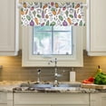 thumbnail image 2 of Yayeee Kitchen Valance Rod Pocket 54" x 18" Living Room Window Curtain, Purple Vegetables Pattern, 2 of 6
