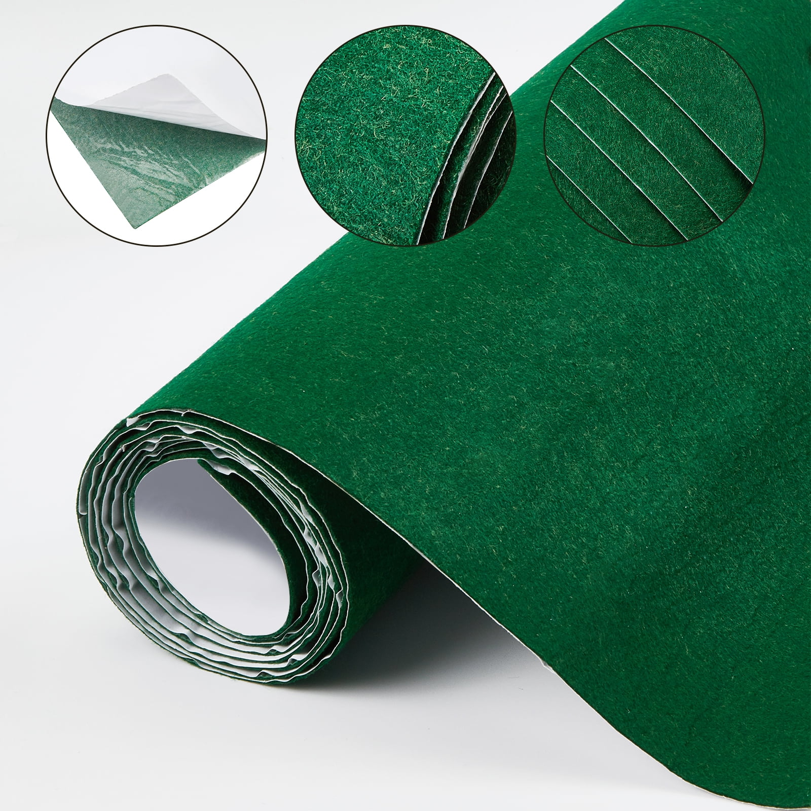 Dark Green Self-Adhesive Felt Fabric Sheet Sticky Jewelry Drawer
