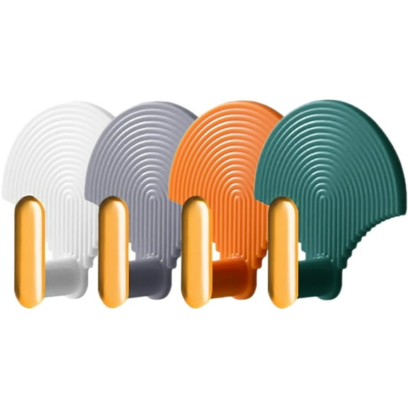 Worgeous Sticky Hooks Self Adhesive for Wall Hanging Perfect for Storage Use ABS Material Assorted Color 4pcs