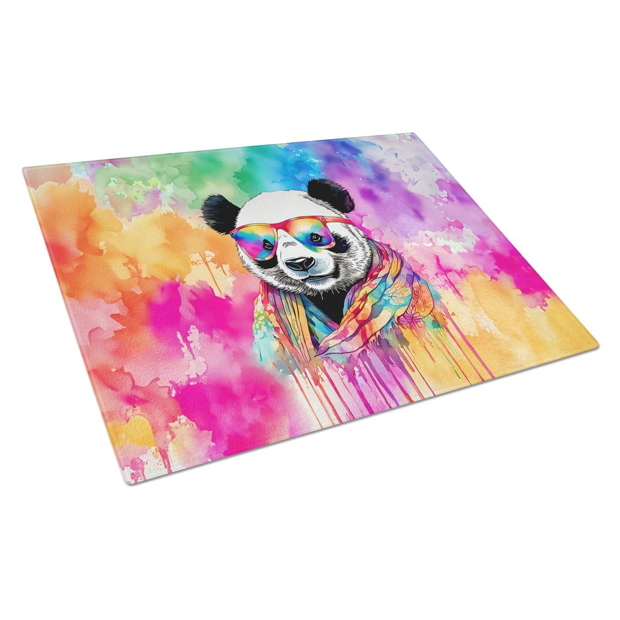 Hippie Animal Goat Glass Cutting Board 12 in x 15 in