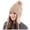Khaki, variant on Womens Winter Beanie Hats with Furry Pom Pom Cute Knitted Caps with Earflaps