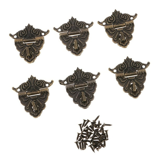 6 Unidades Cerradura De Hebilla De Aleación De Zinc Para Caja Vintage
