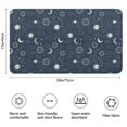 thumbnail image 3 of Dark Blue Sun Moon Cloud Pattern Bathroom Rugs Mat,Non Slip Microfiber Bathroom Rug,Rubber Backing,Soft Bathroom Mats for Bathroom Floor,Tub and Shower,17x30in(43x75cm), 3 of 5