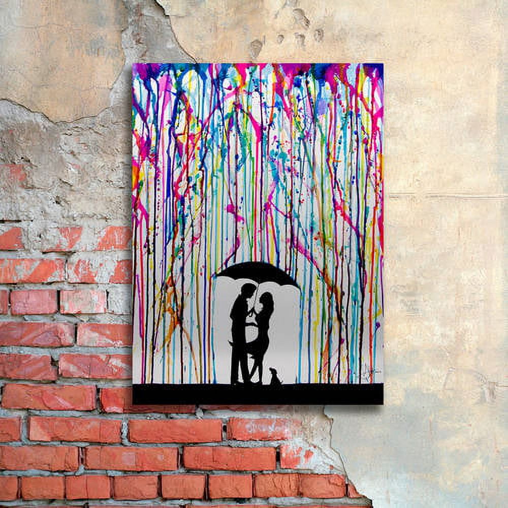 Marc Allante 'Two Step' Floating Brushed Aluminum Art