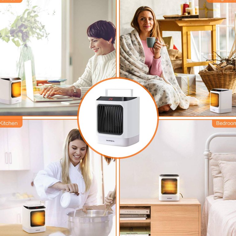 Space Heater, 1000W Electric Heaters Indoor Portable with Thermostat , PTC  Fast Heating Ceramic Room Small Heater with Heating and Fan Modes for  Bedroom, Office and Indoor Use - Walmart.com