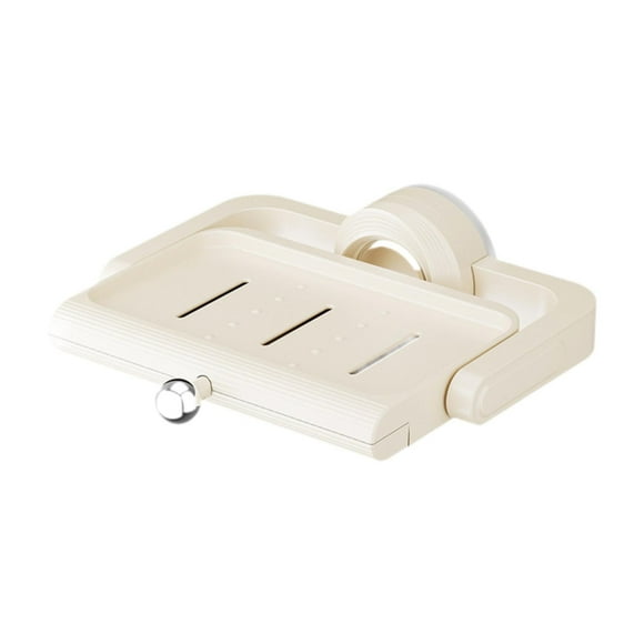 Soporte de volcación giratoria, bandeja de jabón de jabón de baño, ahorro de jabón fuerte para las uñas de la bañera,