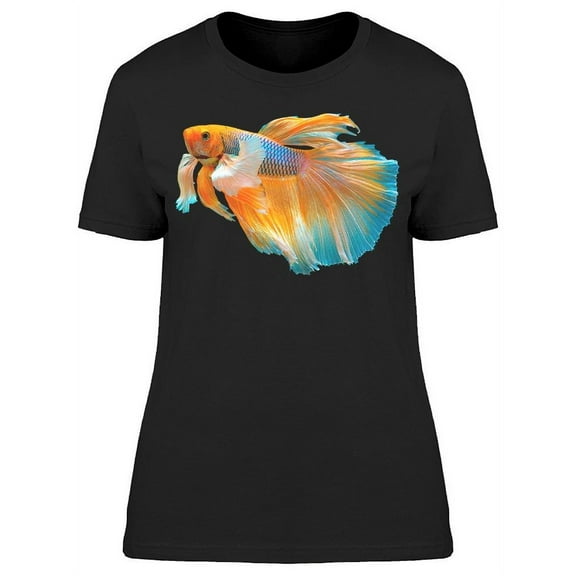 Orangy/Blue Elegant Betta T-Shirt Women -Image by Shutterstock, Female x-Large
