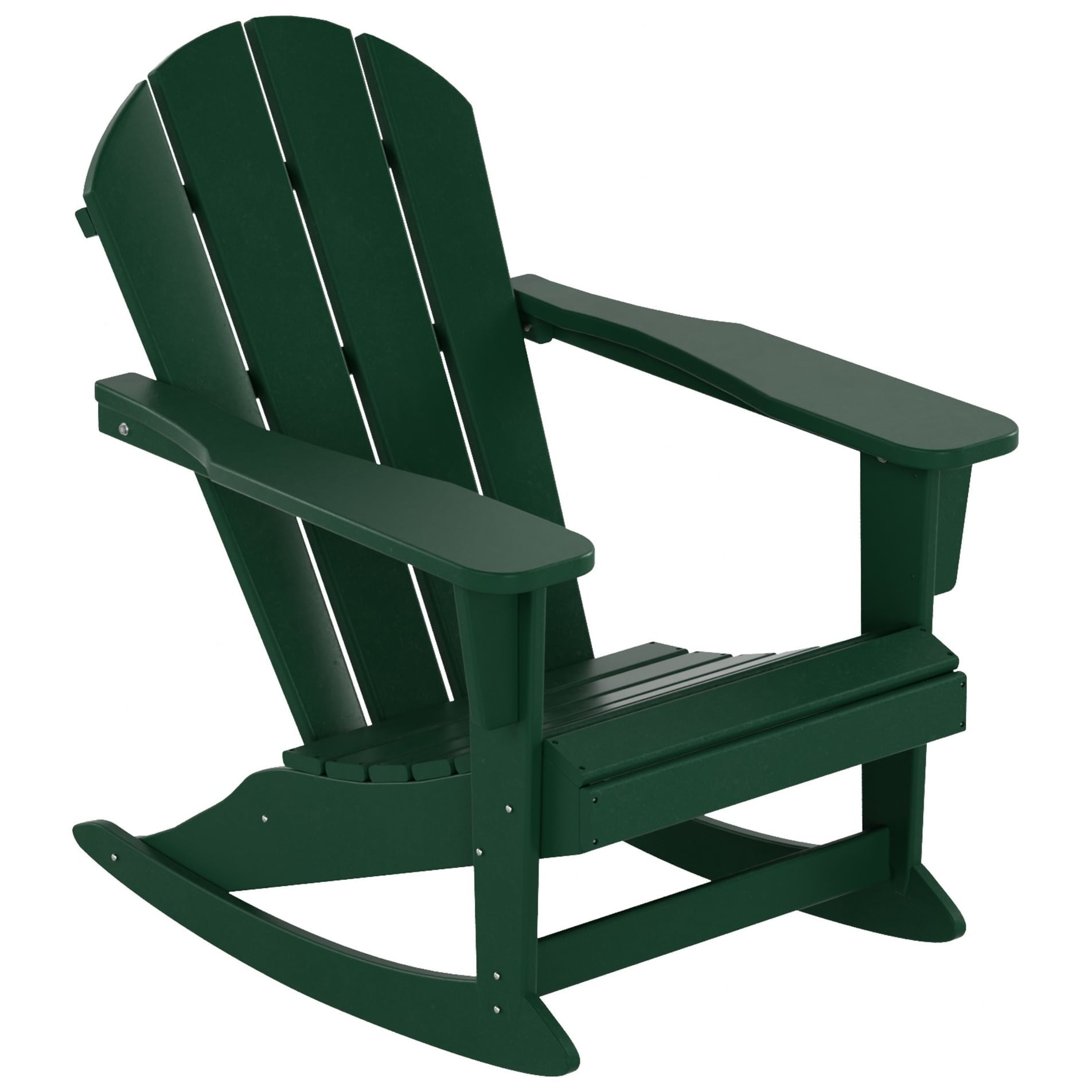 Polytrends  Laguna Hdpe All Weather Outdoor Patio Rocking Chair Dark Green
