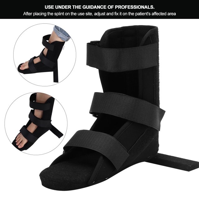 Soporte de la Fractura Profesional de la Fractura del Pie Corrección del Tobillo del Esguince Fijo del Torcio Negro Negro