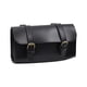 thumbnail image 1 of Bolsa delantera para manillar de bicicleta, pequeña bolsa de almacenamiento retro de PU, bolsa delantera plegable Negro, 1 of 9