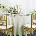 thumbnail image 1 of Wedding Linens Inc. 90" Round Marquis Damask Jacquard Polyester Linen Tablecloth Table Covers with Seamless Design - Ivory, 1 of 1