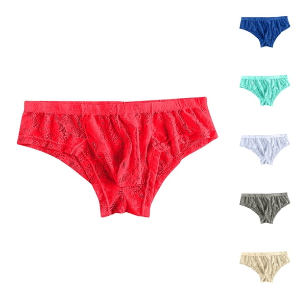 Bixock Underwear for Men,Men's Underwear Low Waist Briefs Bikini Style Solid Color Ice Silk Tight Stretch Breathable Soft Briefs