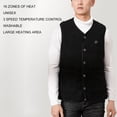 thumbnail image 3 of Electric Heating Undershirt, Intelligent Temperature Control 16 Zones USB Electric Vest for Winter Golf Hunting Hiking, 3 of 7