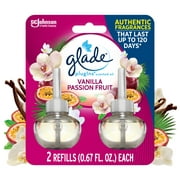 Glade PlugIns Air Freshener Refills, Vanilla Passion Fruit, Infused with Essential Oils, 0.67 oz, 2 Count