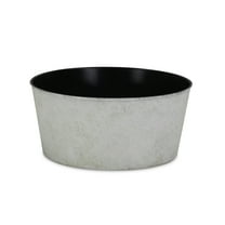 Contemporary Home Living 11.5" Beige and Black Round Tapered Planter