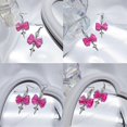 thumbnail image 4 of Pendientes de cruz con lazo de moda shaofei colgantes en forma de corazón, 4 of 5