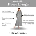 thumbnail image 2 of CATALOG CLASSICS Housecoats for Women Snap Front Fleece Nightgown - Gray, 2X, 2 of 5