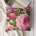 thumbnail image 3 of Throw Pillow Covers Rose Flowers Pillow Cases for Home Sofa Bed Chair Car Office Decorative, 3 of 5