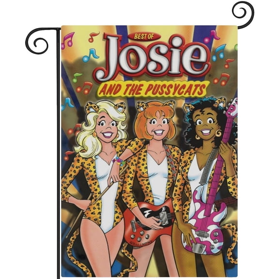 Josie and the Pussycats-themed Garden Flag. Perfect gift for fans, friends, and family members, and suitable for outdoor activities, party decorations11''x18''