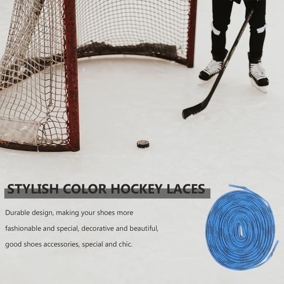 PTOOTP 1 Pair Polyester Blue Wear-Resistant Roller Skates Laces for Ice Sports 96 Inches Long