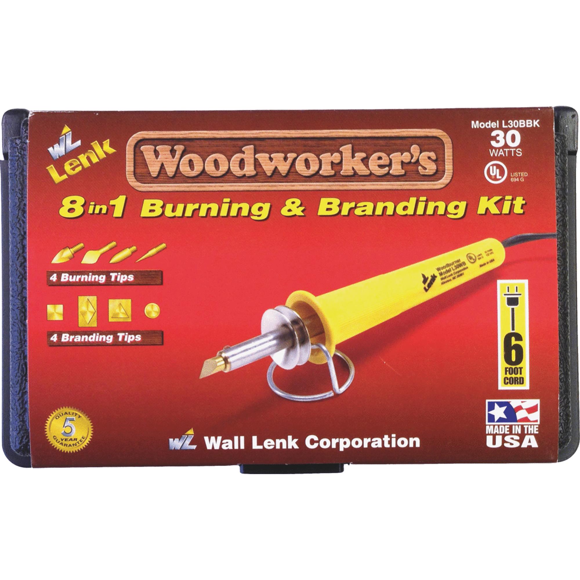 Wall Lenk Woodworker's 8in1 Branding & Wood Burning Kit