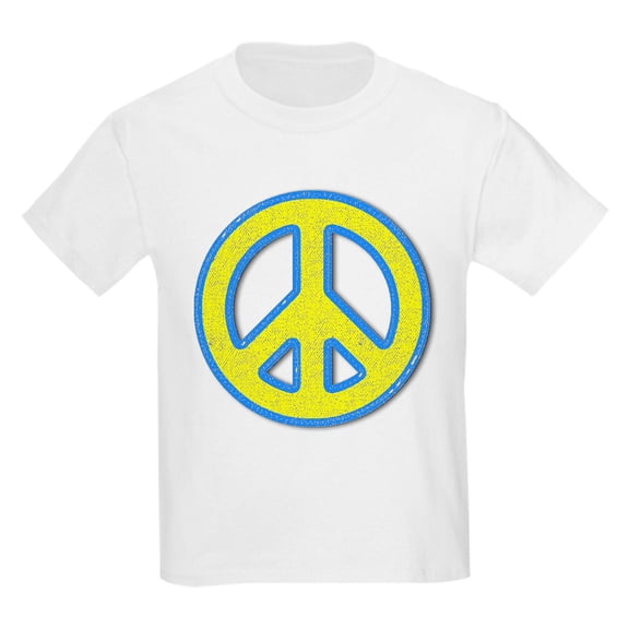 CafePress - Ukraine Flag Ukrainian Pride Peace Symbol T Shirt - Light T-Shirt Kids XS-XL