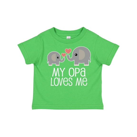 Inktastic My Opa Loves Me Elephant Boys or Girls Toddler T-Shirt