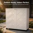 thumbnail image 3 of Leukture Diamond Cabinet Waterproof UV-Resistant Outdoor Storage for Patio, Garden & Indoor - Organize Mops Grilling Tools & More （White with 1 Shelf）, 3 of 8