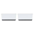 thumbnail image 1 of Colaxi 2Pcs Window Box Planter Flower Pot with Drainage Holes with Absorbent Cotton Rope Versatile Accessories for Home Porch Sturdy White, 1 of 8