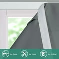 thumbnail image 3 of Lapalife Blackout Door Curtain, Thermal Insulated French Door Curtains for Privacy, Tie up Shades Tricia Door Blind, 1 Panel, 26"x 66", Grey, 3 of 8