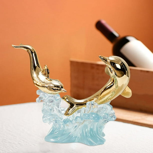 Estante de vino de creativo nórdico, escultura decorativa de animales artesanales, soporte de botella de vino de resina para despensa de mesa, estilo A Macarena sostenedor del estante