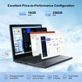 thumbnail image 2 of HYYUO 2 in 1 11.6''Touchscreen Laptop, 256GB SSD 16GB RAM, Intel 6500Y Convertible Tablet Notebook, 360° Flip, Ultra-portable Laptop, Windows 11 Laptop for Office, Business, Study, 2 of 7
