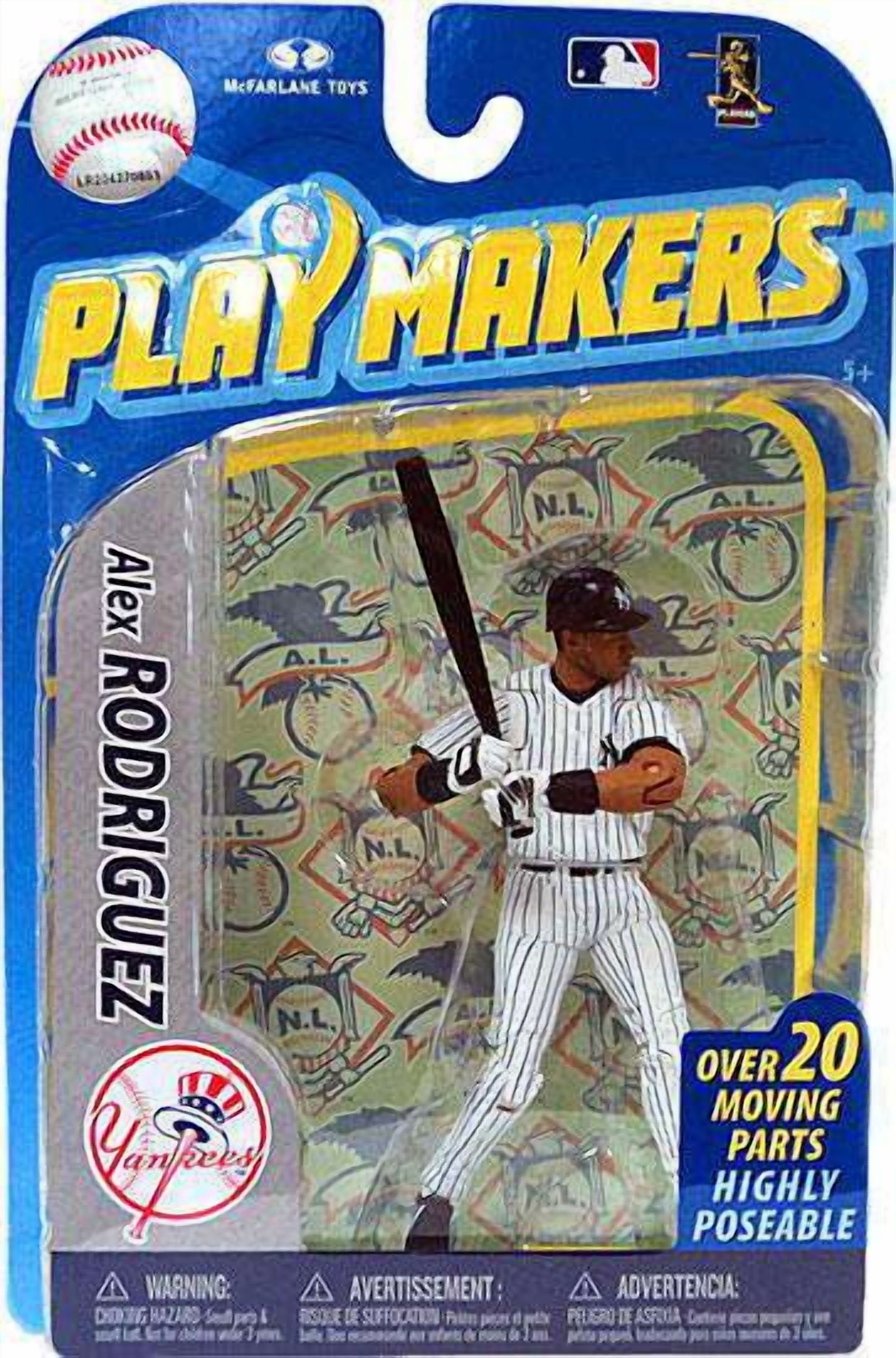 McFarlane Toys 　ALEX RODRIGUEZ フィギュア McFarlane MLB Playmakers Series 2 Alex Rodriguez Action