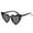 Black Frame, Gray Lens, variant on Magik Women Lovely Heart Shape Sunglasses Halloween Cat Eye Retro Sun Glasses UV400